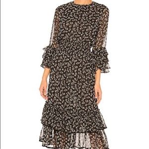Misa gordana black viscose dress xs